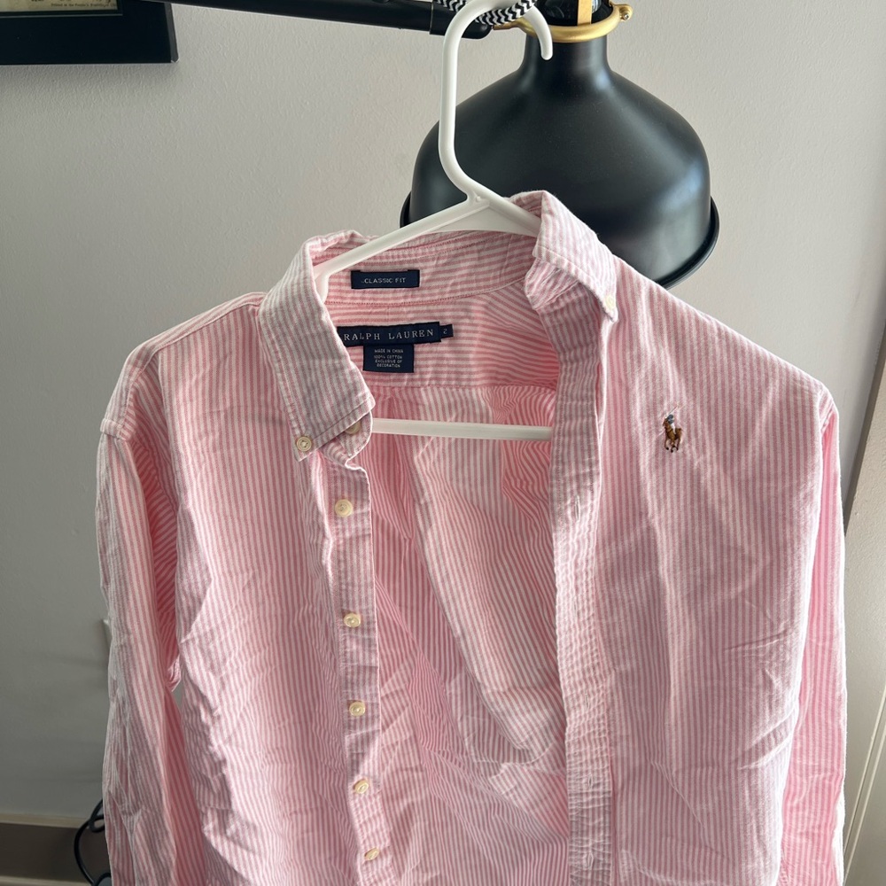 Ralph Lauren Pink Striped Men's Shirt
